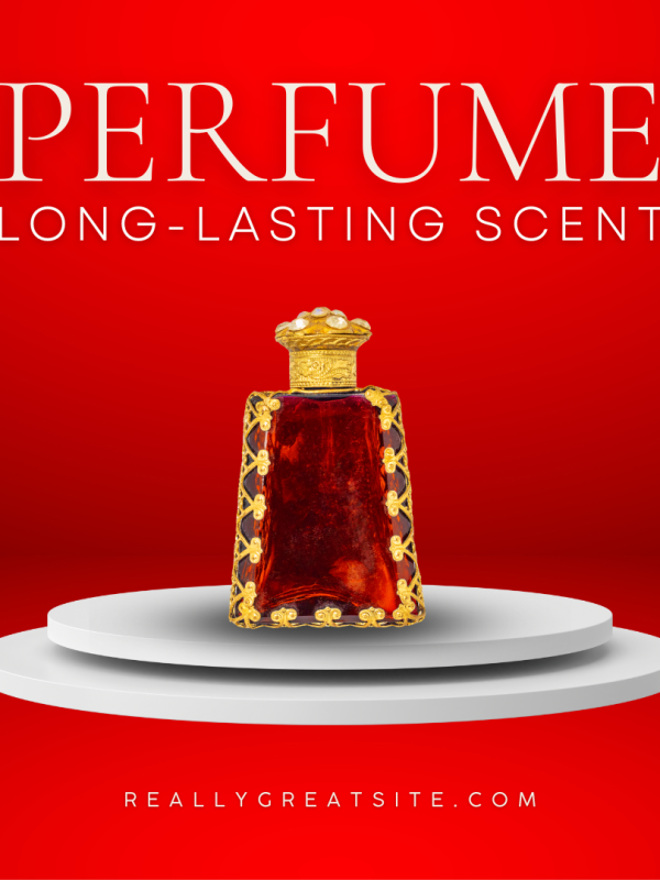 Red and White Perfume Product Features Instagram Post